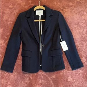Navy wool blazer by Frame Denim